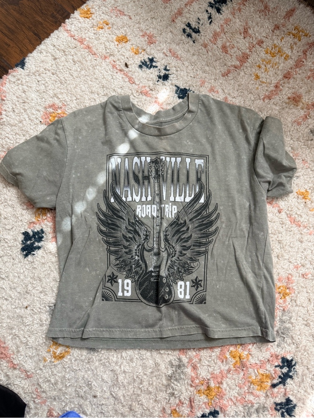 Kids' Nashville Road Trip Graphic Tee - Olive Green